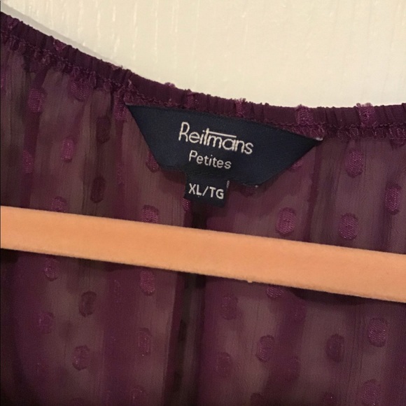 Petite sheer purple blouse - Picture 4 of 5